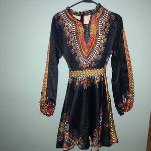 Dark blue African inspire dress